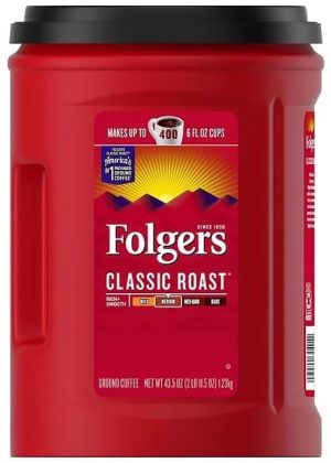 Folger Classic Roast Ground Coffee (43.5 oz.) - 1 Pack