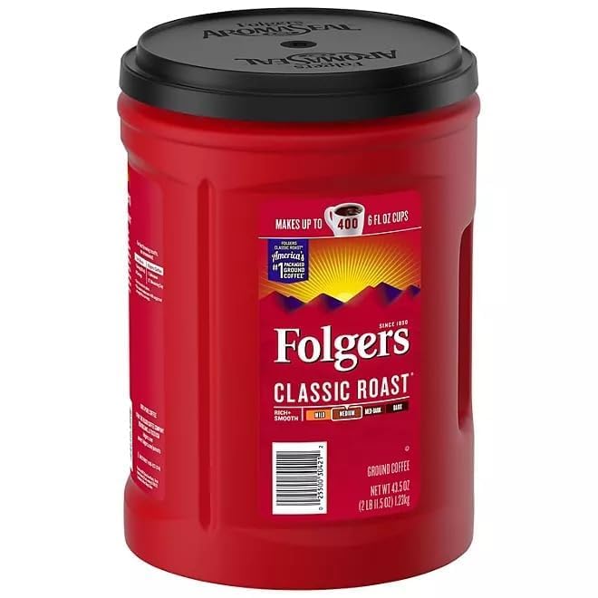 Folger Classic Roast Ground Coffee (43.5 oz.) - 1 Pack - Image 2