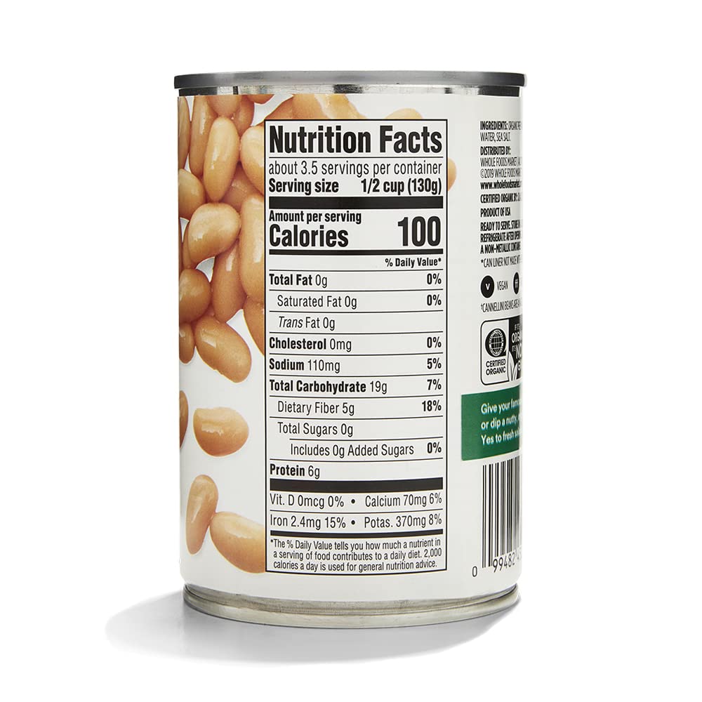 365 by Whole Foods Market, Organic Cannellini Beans, 15.5 Ounce - Image 2