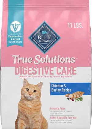 Blue Buffalo True Solutions Digestive Care Natural Dry Cat Food for Adult Cats, Chicken, 11-lb. Bag