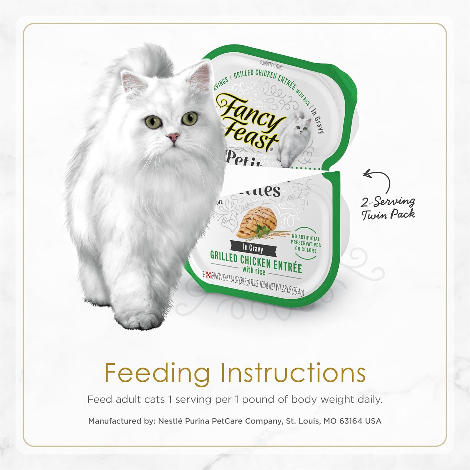 Purina Fancy Feast Gourmet Wet Cat Food Variety Pack, Petites Gravy Collection, break-apart tubs, 24 servings - (Pack of 12) 2.8 oz. Tubs - Image 8