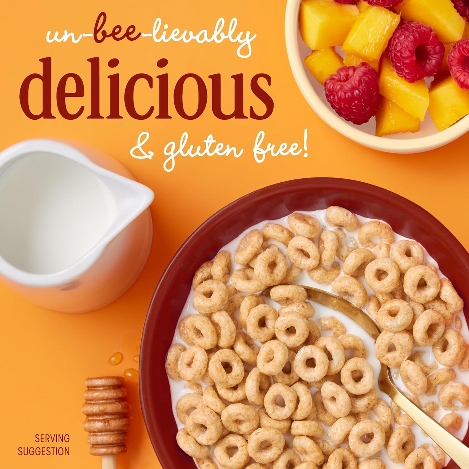 Honey Nut Cheerios, Heart Healthy Gluten Free Breakfast Cereal with Whole Grain Oats, Giant Size, 27.2 oz - Image 3