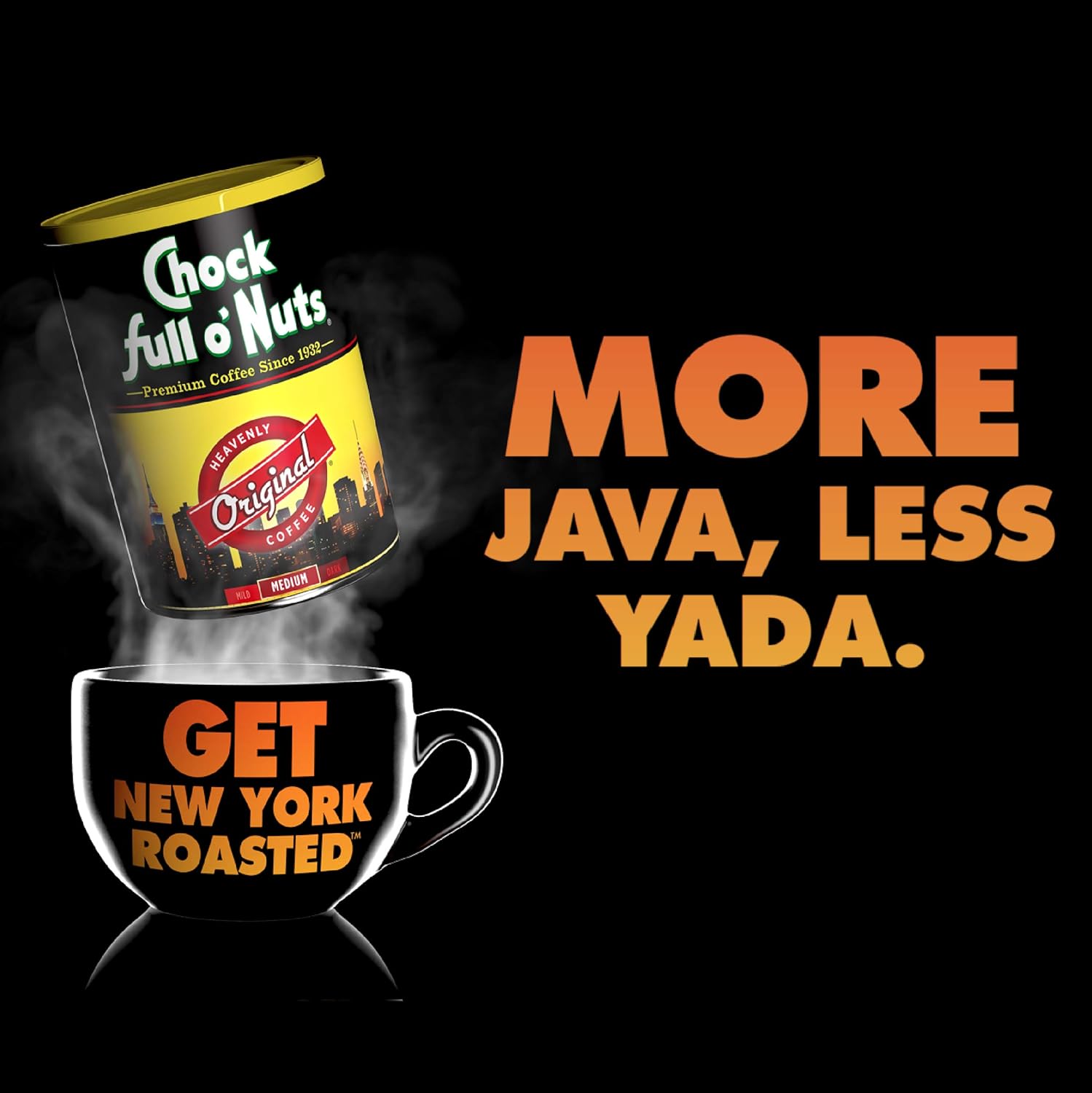 Chock Full o’Nuts Original Roast, Medium Roast Ground Coffee – Gourmet Coffee Beans – Smooth, Full-Bodied and Rich Coffee (30.5 Oz. Can) - Image 2