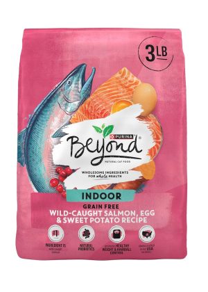 Purina Beyond Natural Grain Free Dry Cat Food Simply Indoor Salmon, Egg and Sweet Potato Recipe - 3 lb. Bag